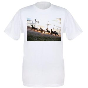 T-Shirt with Silhouette Horses